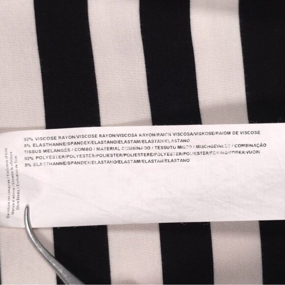 Joseph Ribkoff Sheath Dress Size 4 Striped‎ Bodycon Black White Style 161916 - Picture 11 of 13